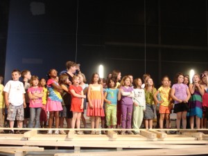 Cooperstown students on stage.