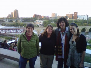 Glimmerglass staffers with Francesca Zambello at the opening preview of "The Master Butchers Singing Club" at the Guthrie.